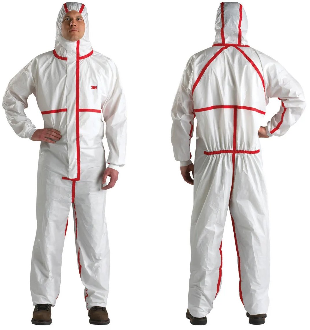 3M Protective Chemical Coverall 4565, Type 4/5/6, Veľkosť - L