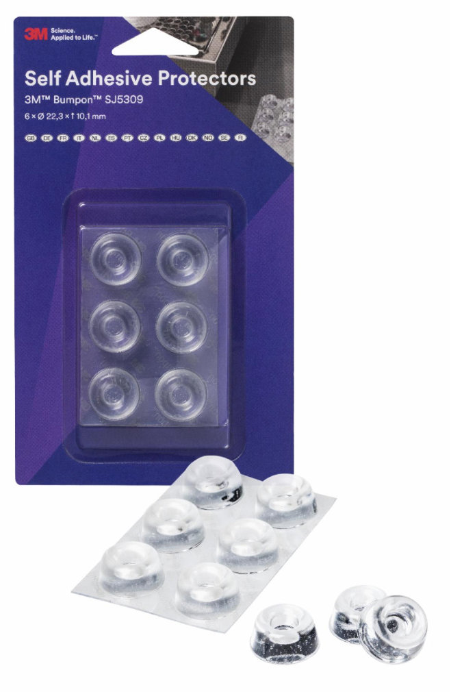 3M Bumpon sada ochranných dorazov 22,3 × 10,1 mm, 6 ks