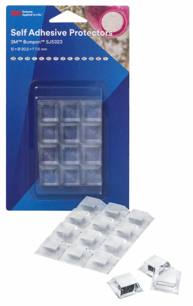 3M Bumpon sada ochranných dorazov 20,5 × 7,6 mm, 12 ks