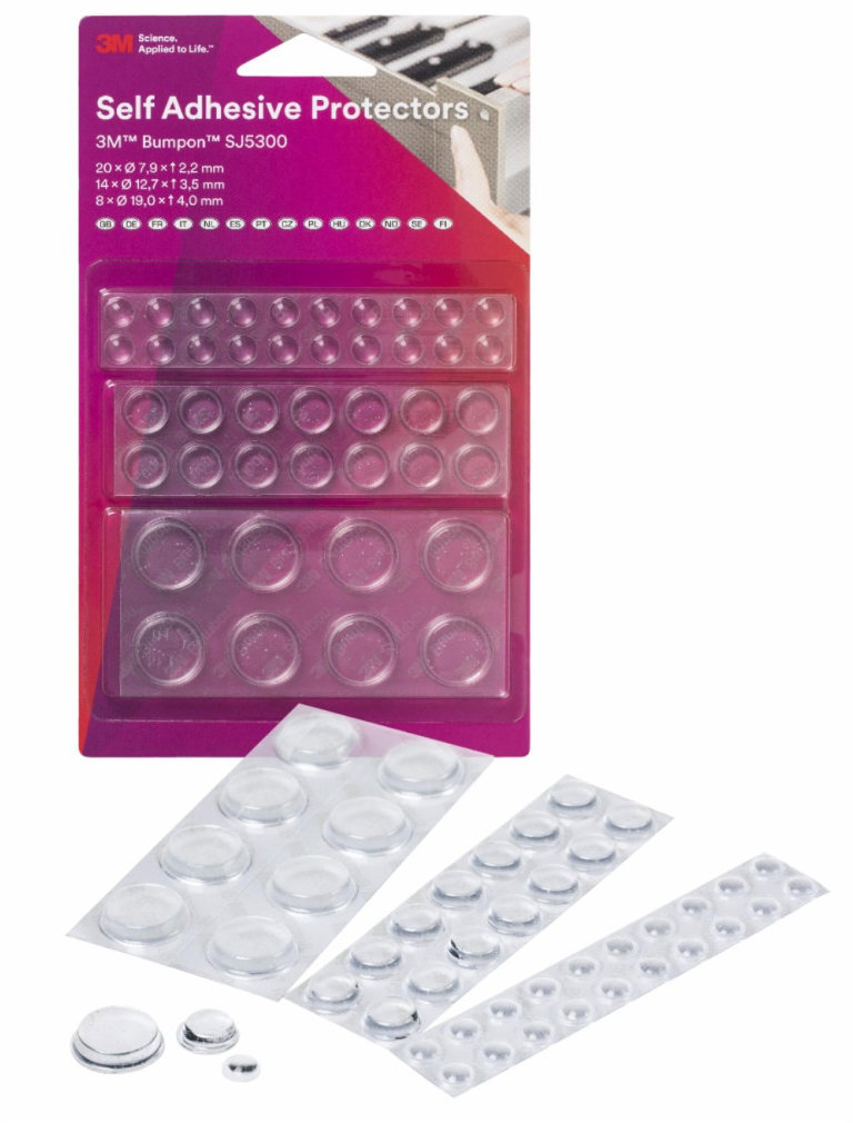 3M Bumpon sada ochranných dorazov 7,9 × 2,2 mm 20 ks, 12,7 × 3,5 mm 14 ks, 19,1 × 4,1 mm 8 ks