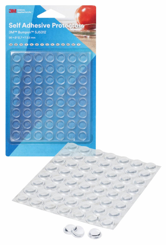 3M Bumpon sada ochranných dorazov 12,7 × 3,5 mm, 56 ks