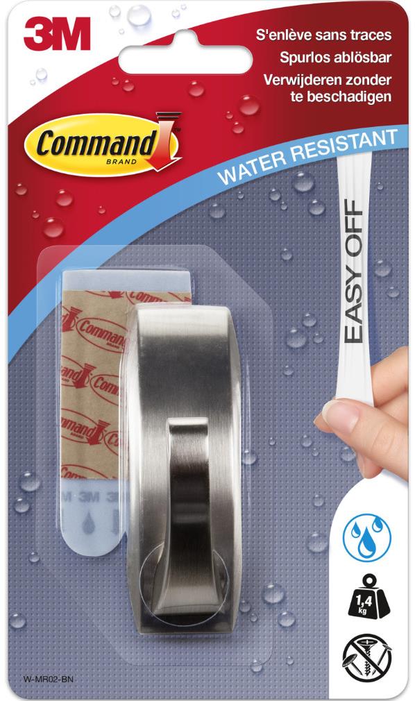 3M Command™, samolepiaci háčik z lešteného hliníka, nosnosť 1 400 g