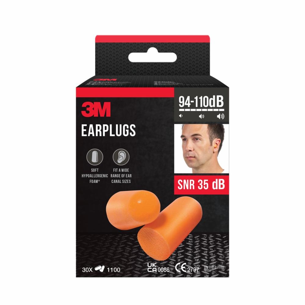 3M Zátky do uší 1100-30, 30 párov
