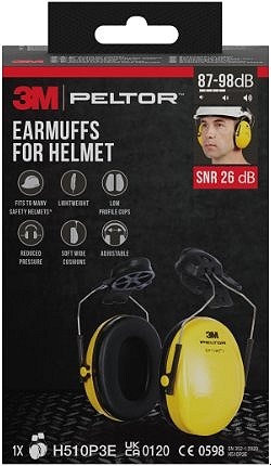 3M Peltor Chrániče sluchu na prilbu žlté H510P3E-1