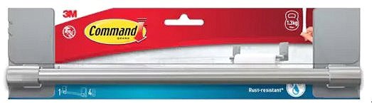 3M Command Bath Hand Towel Bar BATH41-SN-ALL, saténový