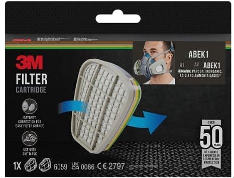 3M ABEK1 Kombinované filtre na plyny 6059-1