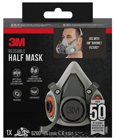 3M Telo masky pre náhradné filtre 3M 6200-1, stredné