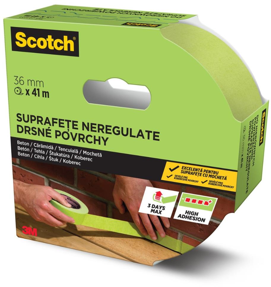 3M™ Scotch™ univerzálna maskovacia páska 36 mm × 41 m, vyhotovenie 2060 – na drsný povrch