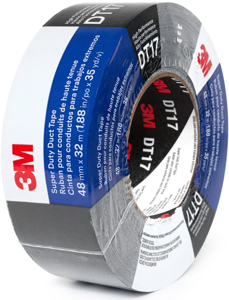3M™ super silná páska Duct Tape DT17 do extrémne náročného prostredia, čierna, 48 mm × 32 m