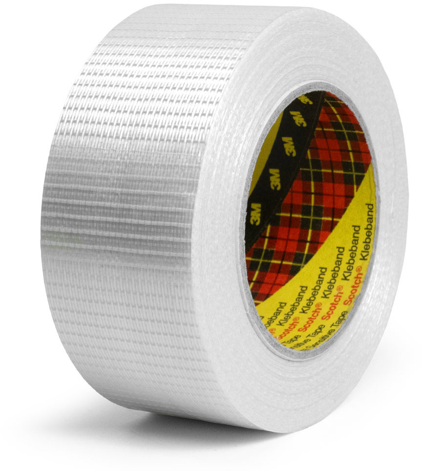 3M™ Scotch® pozdĺžne aj priečne vystužená baliaca páska, 50 mm × 50 m
