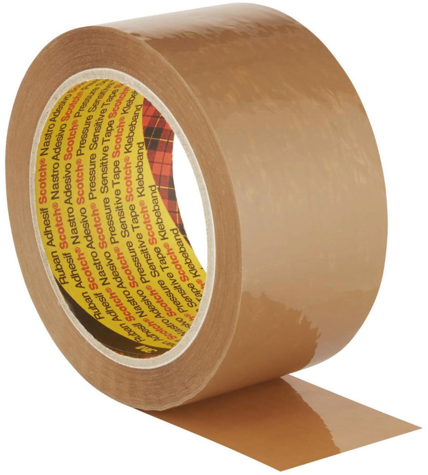 3M™ Scotch baliaca páska 371 na rýchle, pevné a spoľahlivé lepenie, 50 mm × 66 m, hnedá