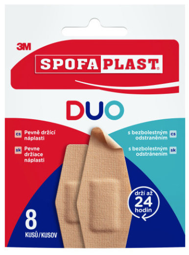 3M Spofaplast Duo náplasti, mix rôznych druhov, balenie 8 ks
