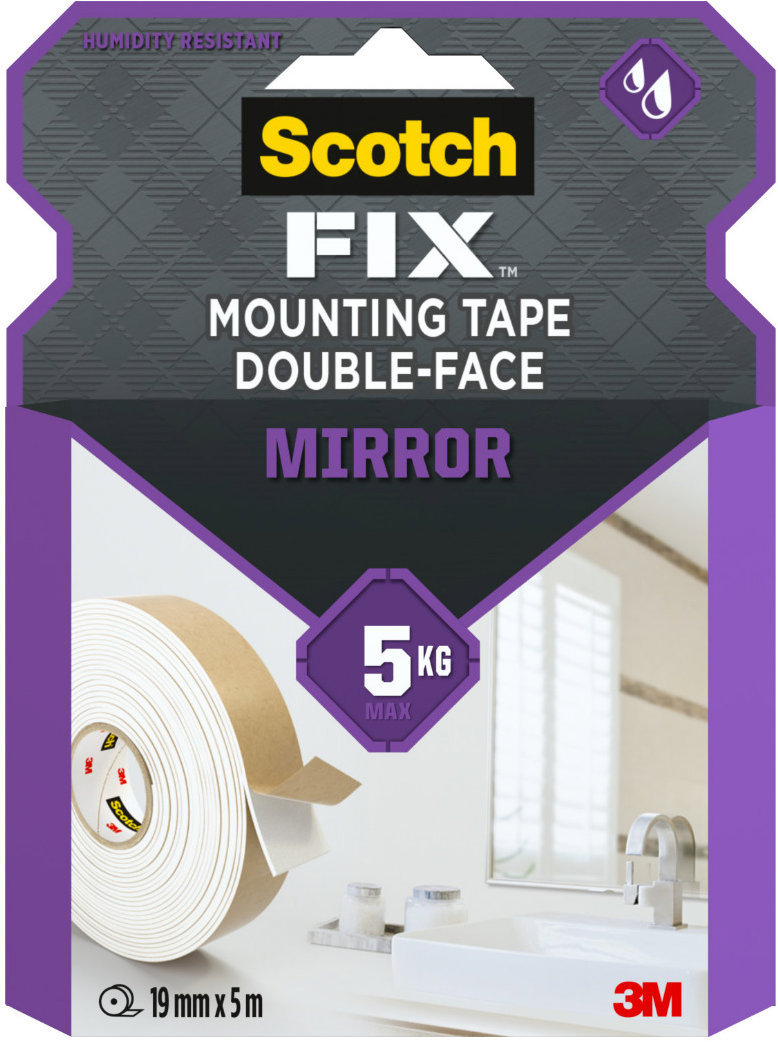 3M Scotch-FIX™ Zrkadlová obojstranná montážna páska 4496W-1950-P, 19 mm × 5 m