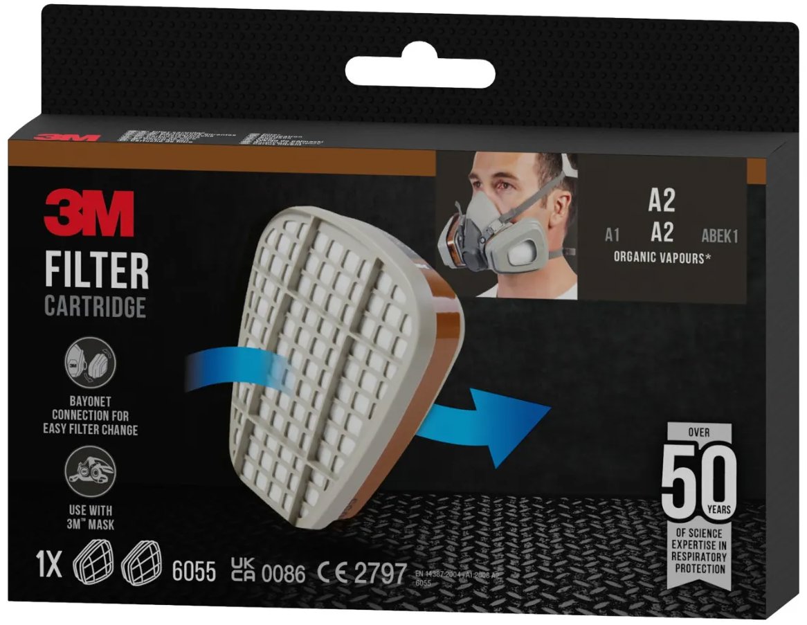 3M A2 Filtre na organické pary 6055-1, 1 pár