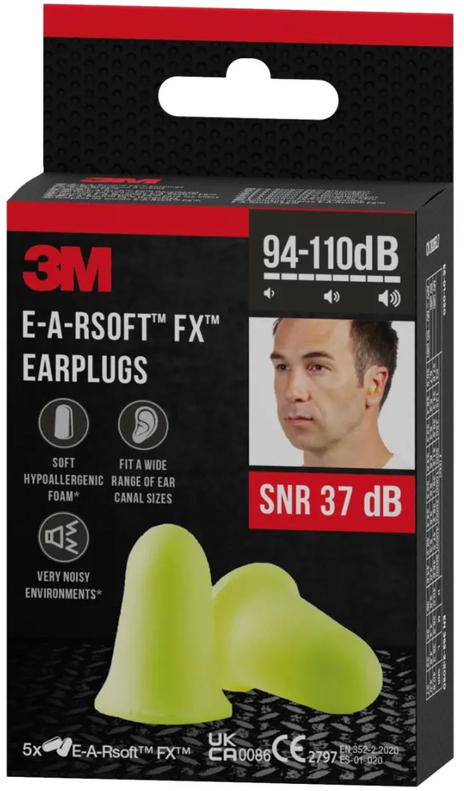 3M Štuple do uší EA-Rsoft FX, SNR 37 dB, žlté, 5 párov