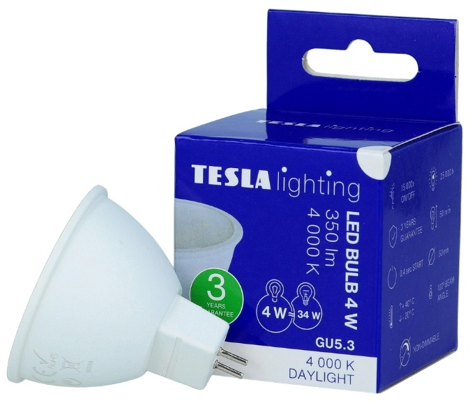 Tesla LED žiarovka GU5, 4 W