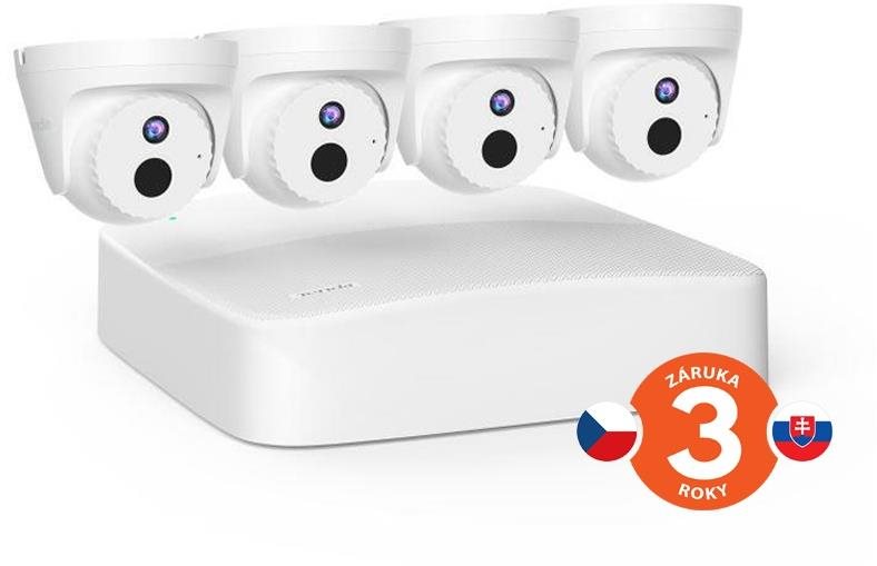 Kamerový systém K4P-4CR Video PoE Security Kit 4MP, 4-kanálový 4MP PoE NVR + 4 ks 4MP PoE vonkajších