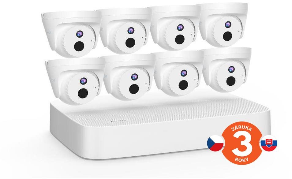 Kamerový systém K8P-4CR Video PoE Security Kit 4MP, 8-kanálový 4MP PoE NVR + 8 ks 4MP PoE vonkajších