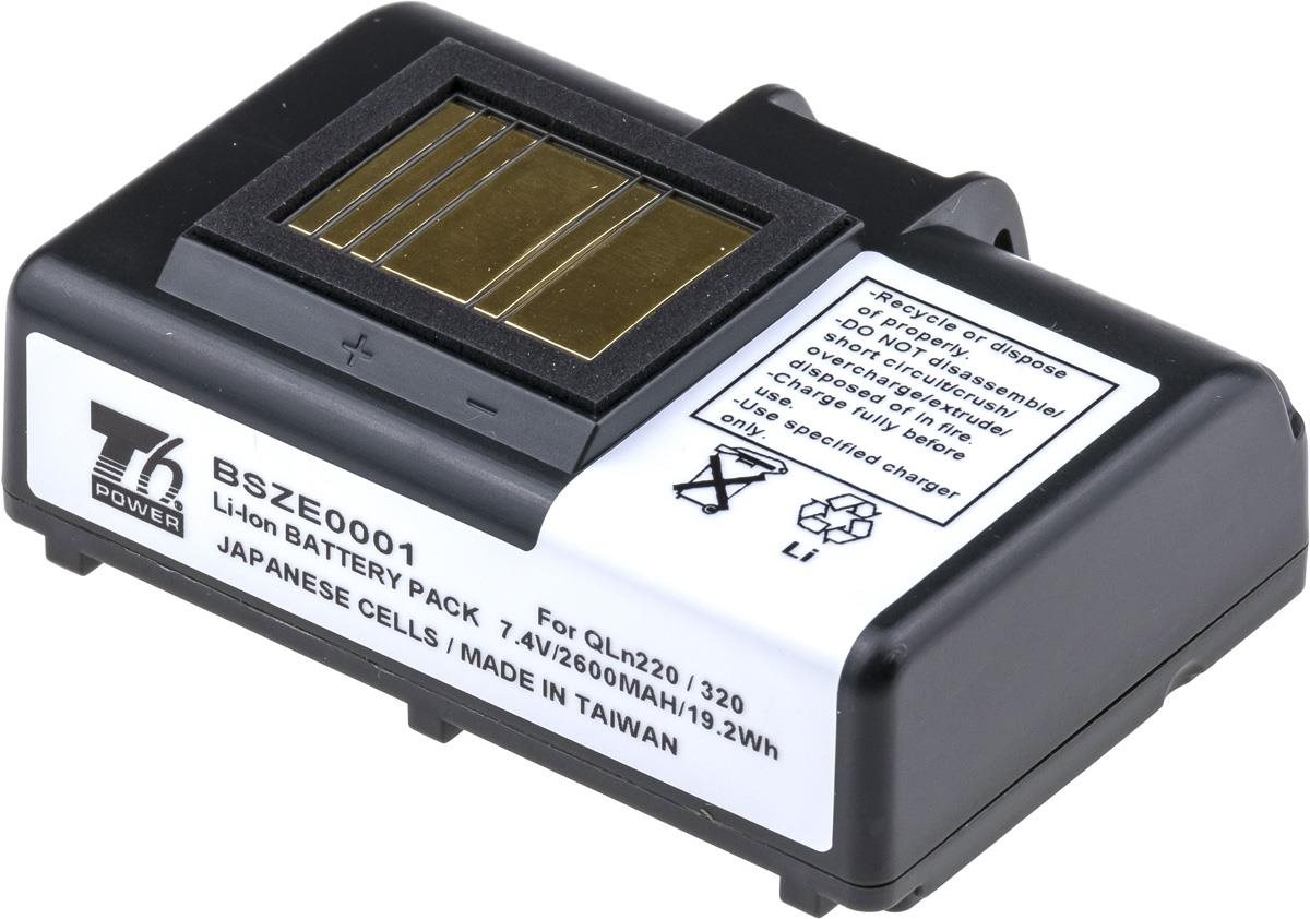T6 Power na Zebra QLn320, Li-Ion, 2 600 mAh (19,2 Wh), 7,4 V