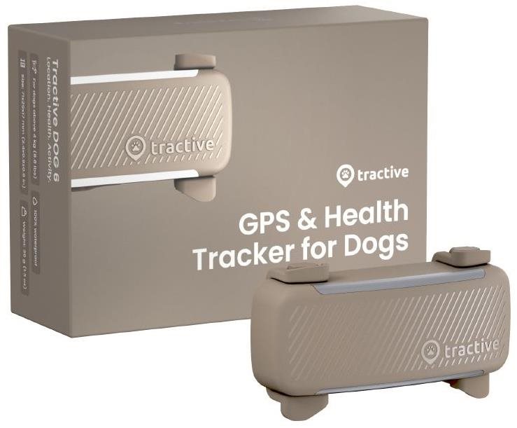Tractive DOG 6 – GPS lokátor pre psy a monitor zdravia, hnedý