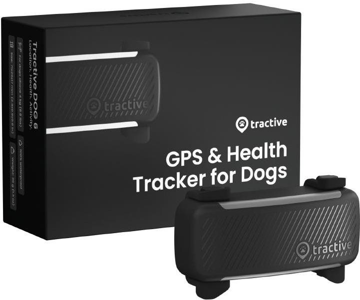 Tractive DOG 6 – GPS lokátor pre psy a monitor zdravia, čierny