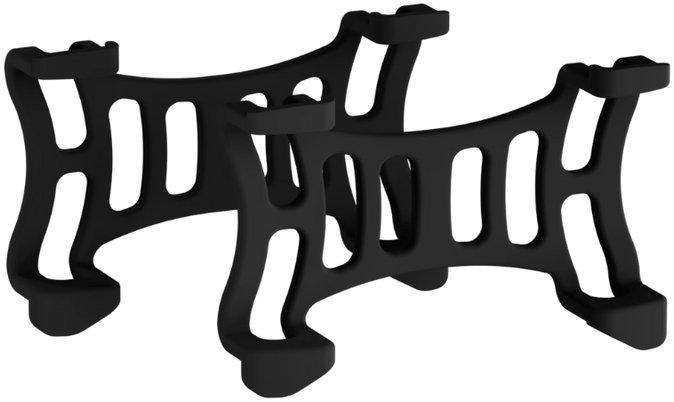 Tractive GPS DOG 6 – gumové spony, čierna