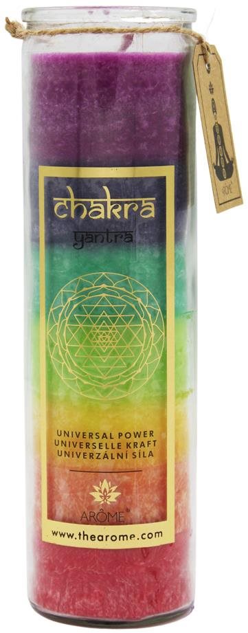 Arôme Vonná sviečka čakra univerzálna sila 7 farieb 320 g