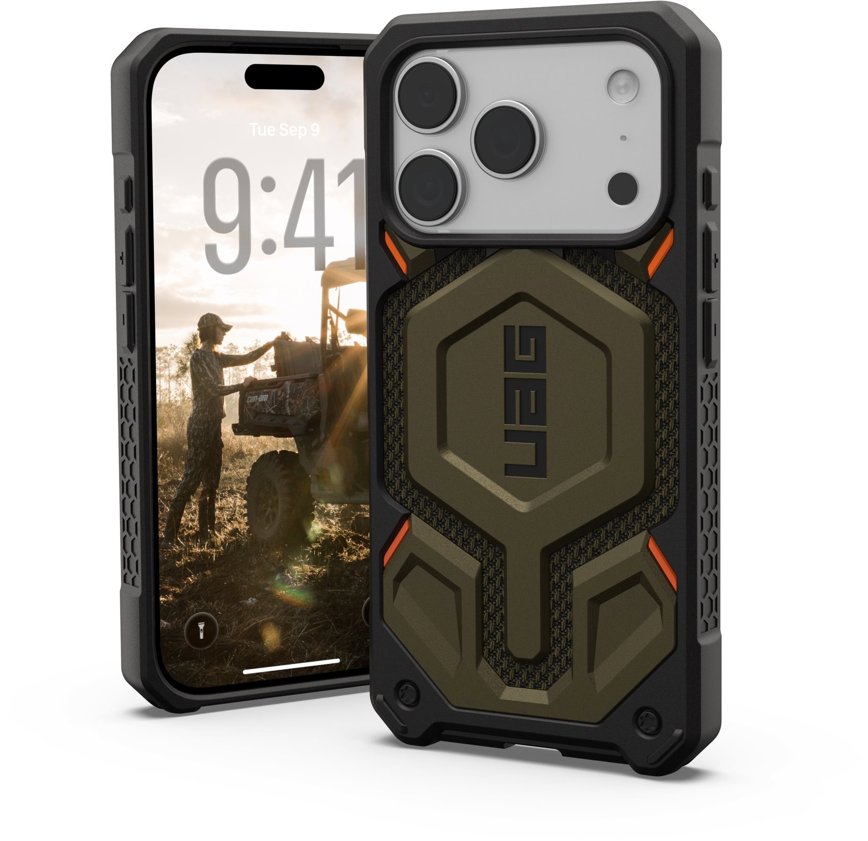 UAG Monarch Pro Kevlar Element Green iPhone 17 Pro