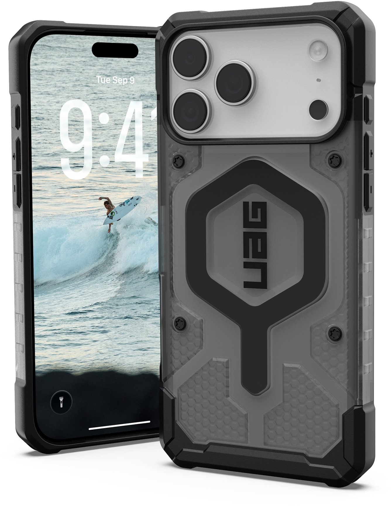 UAG Pathfinder Clear Magsafe Ash Black iPhone 17 Pro Max