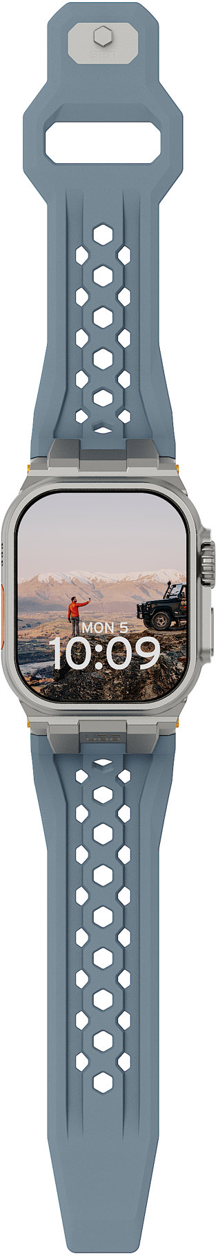 UAG Monarch Strap Apple Watch 49 mm/45 mm/44 mm/42 mm Cloud Blue Titanium