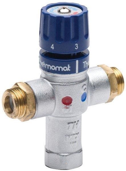 SAPHO Termostatický zmiešavač, 1/2", 30 – 60 stupňov, spätné klapky TMT12MPM