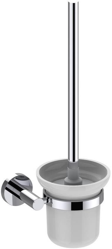 SAPHO X-ROUND WC štetka nástenná, mliečne sklo, chróm XR323