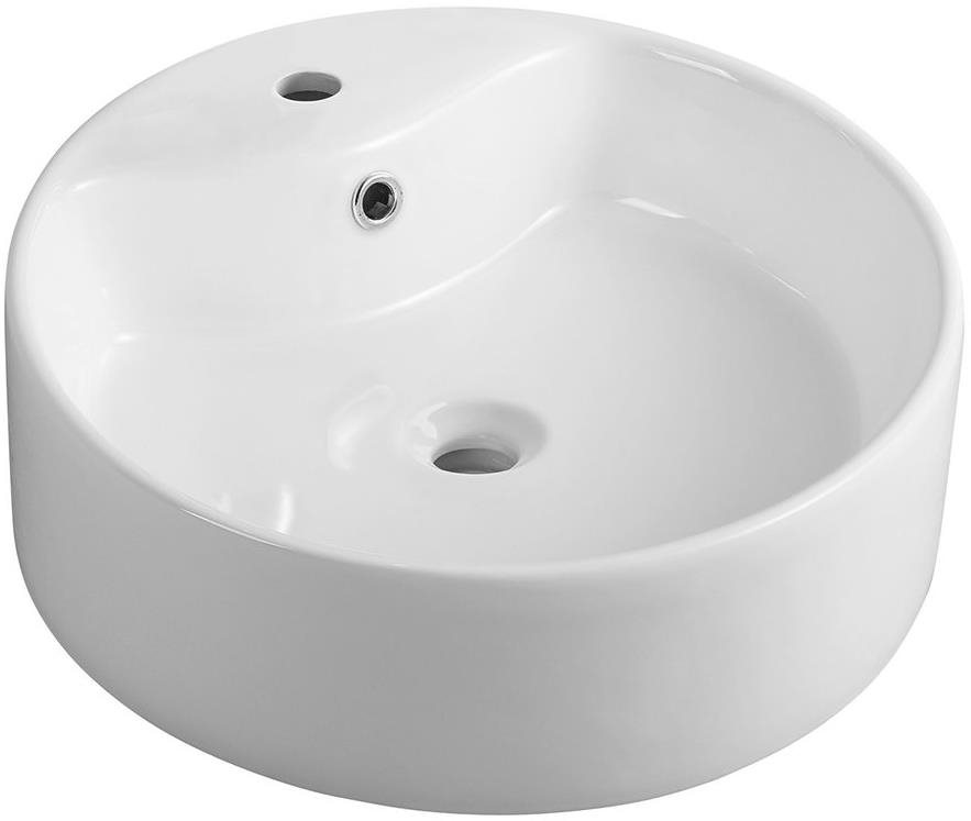 AQUALINE Keramické umývadlo priemer 40 × 15 cm, na dosku
