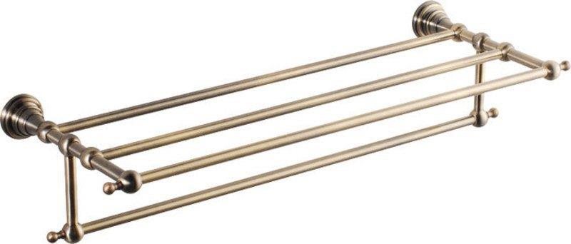 SAPHO DIAMOND polička na uteráky s držiakom 600 mm, bronz