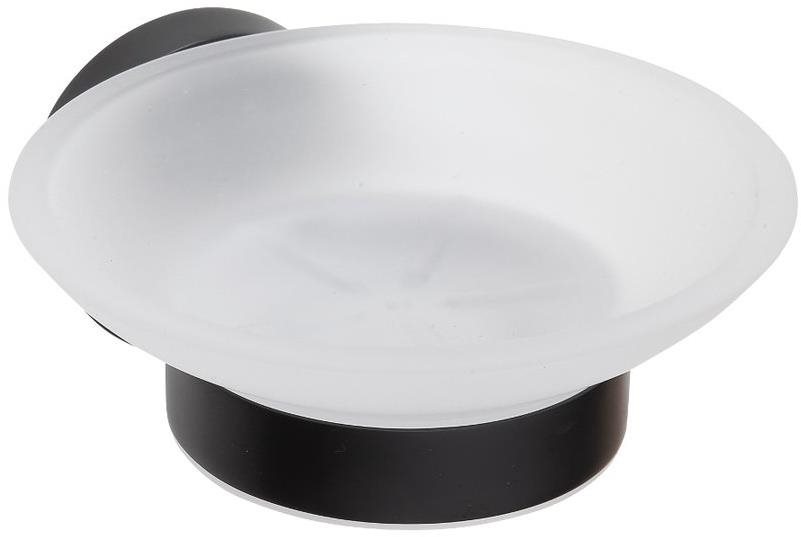 SAPHO X-ROUND BLACK mydelnička, mliečne sklo, čierna