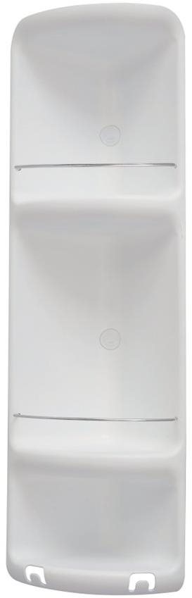 GEDY CAESAR trojposchodová rohová polička do sprchy 226 × 710 × 160 mm, ABS plast, biela