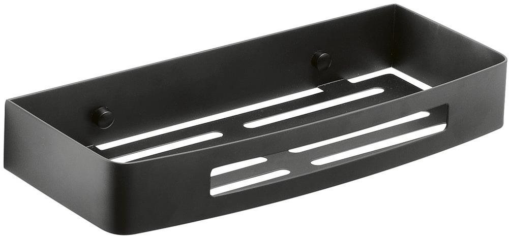 GEDY SMART polička do sprchy, 300 × 45 × 128 mm, čierna matná
