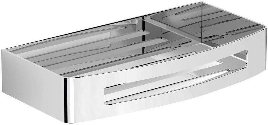 GEDY SMART polica do sprchy, 300 × 45 × 128 mm, leštený nerez