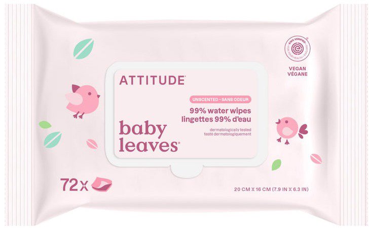 ATTITUDE Wipes bez vône (72 ks)