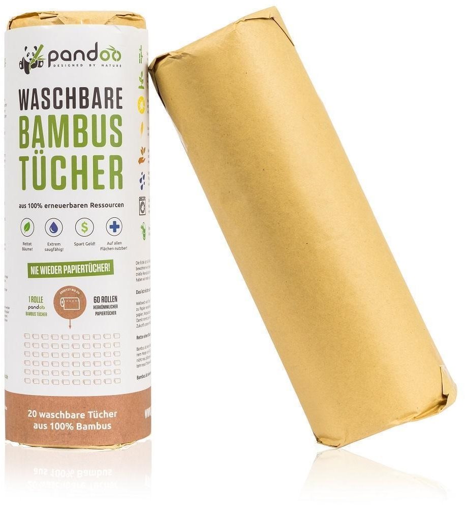 PANDOO Bambusové kuchynské utierky, 20 ks