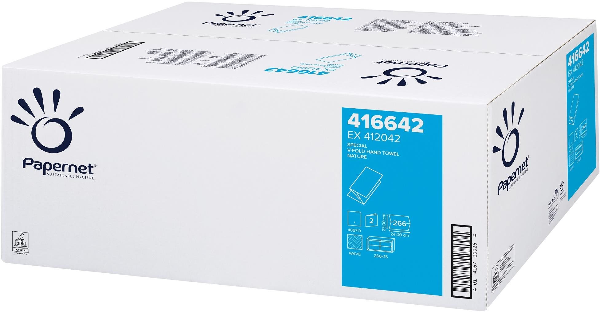 Papernet utierky, biela buničina, 2-vrstvové, 416642, 3 990 útržkov