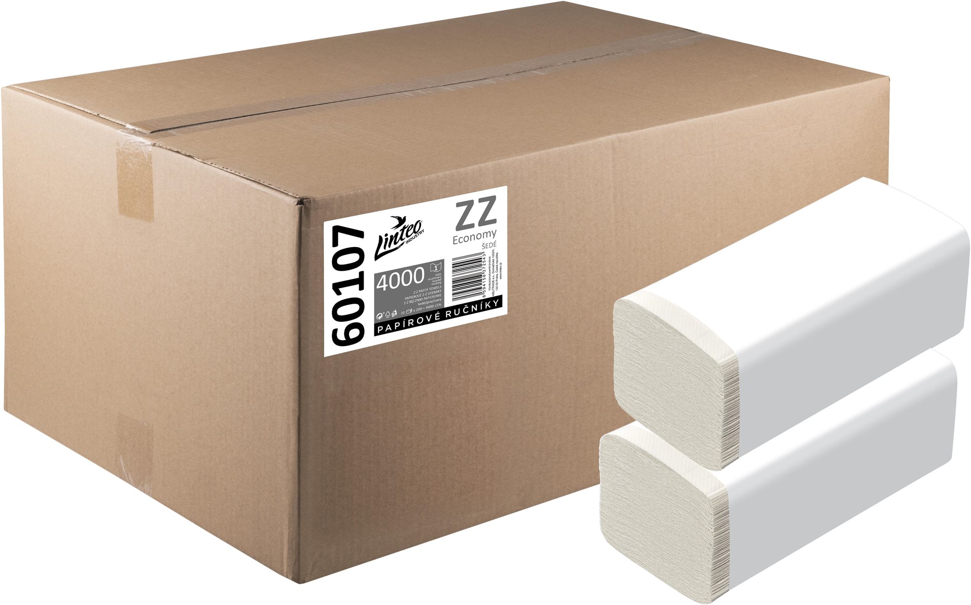 LINTEO ZZ Economy sivé 4000, 200 ks