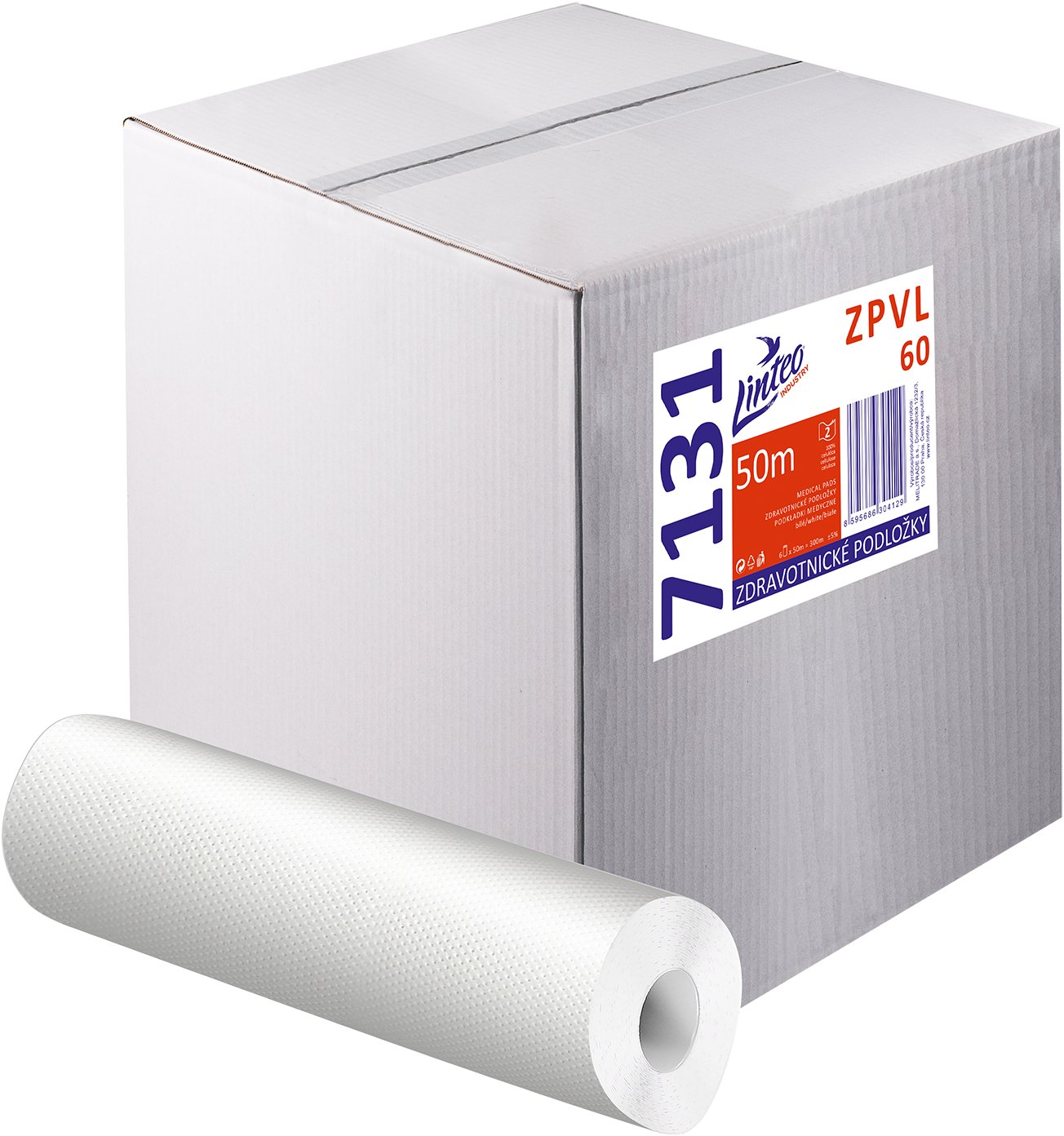 LINTEO Zdravotnická podložka ZPVL 2vr celulóza 60 cm/50 m