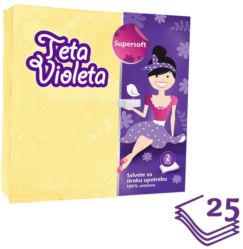 VIOLETA 2-vrstvové žlté 25 ks