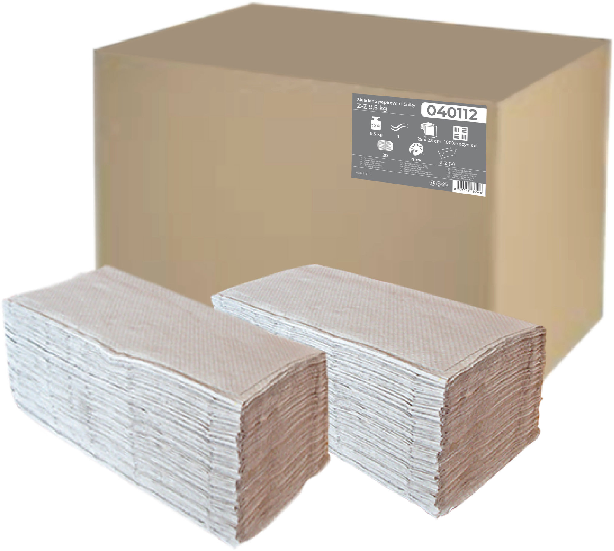 PRIMASOFT utierka ZZ 9,5 kg sivá, 4200 ks (20× 210 ks)