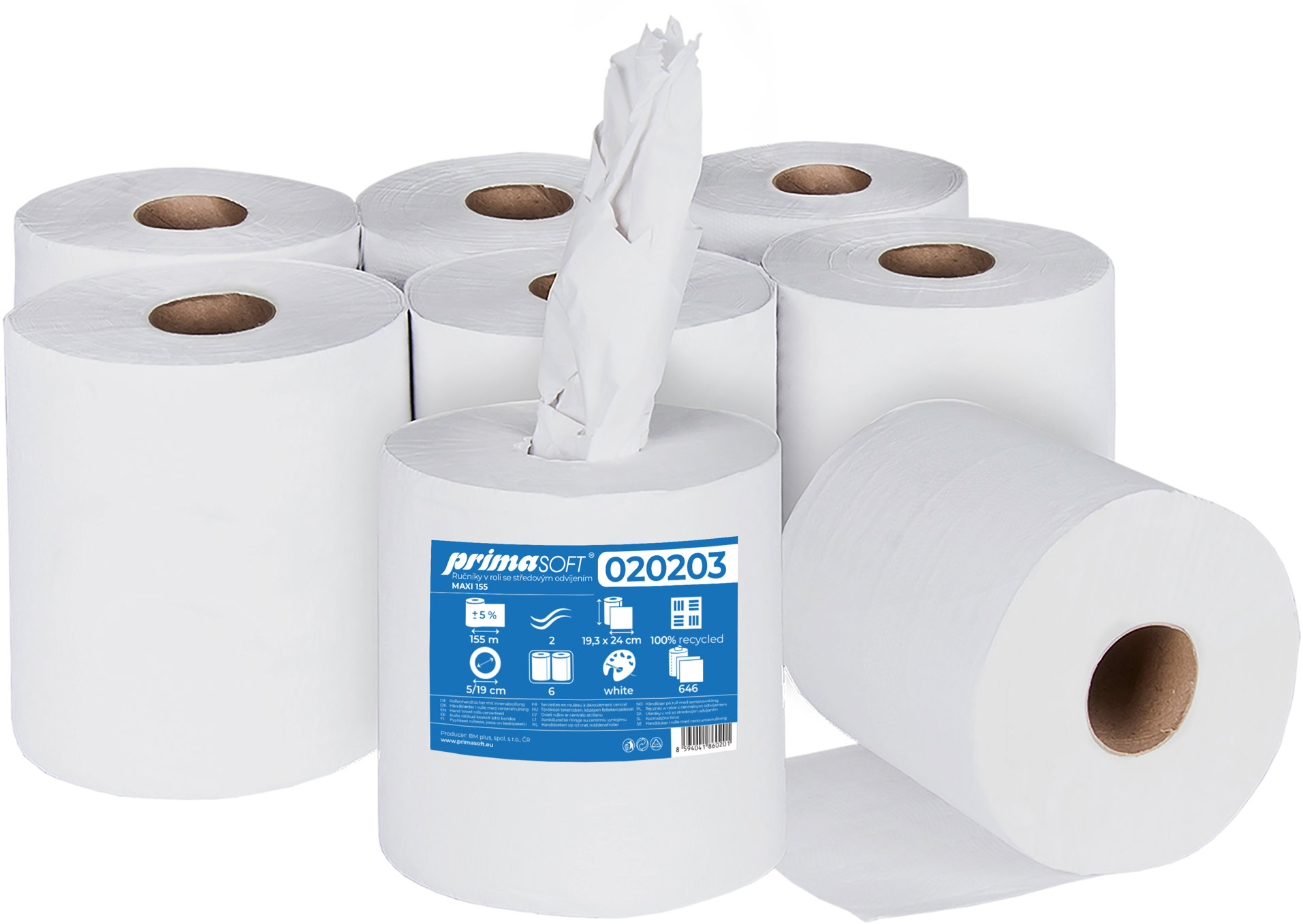 PRIMASOFT utierky v kotúči MAXI 155 m, priemer 19 cm, 6 ks