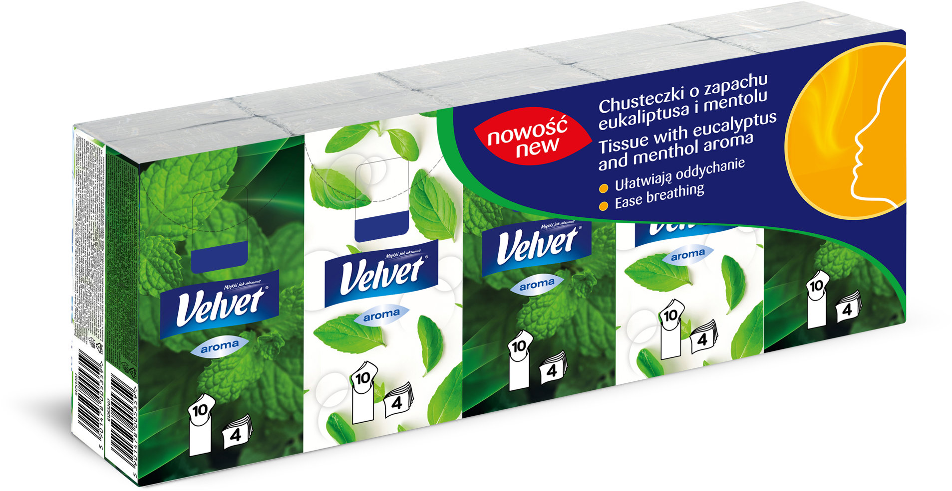 VELVET Eukalyptus (10× 10 ks)