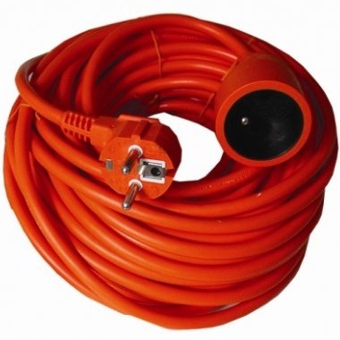PremiumCord predlžovací 20 m 230 V, oranžový