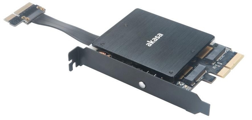 AKASA Dual M.2 PCIe SSD adaptér