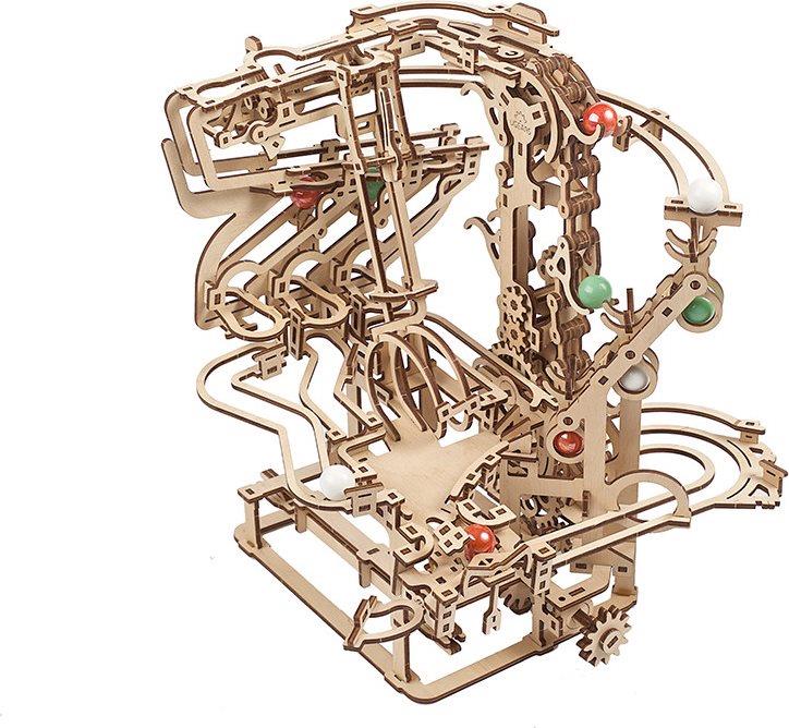 UGEARS 3D Guľôčková dráha Marble Run: Chain Hoist 400 dielikov
